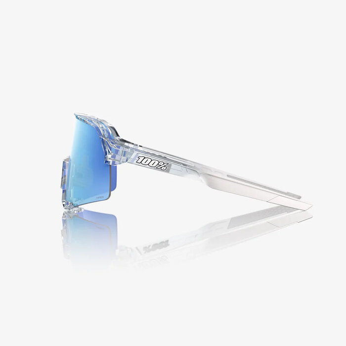 100% 100% S3 SUNGLASSES POLISHED TRANSLUCENT - HIPER BLUE