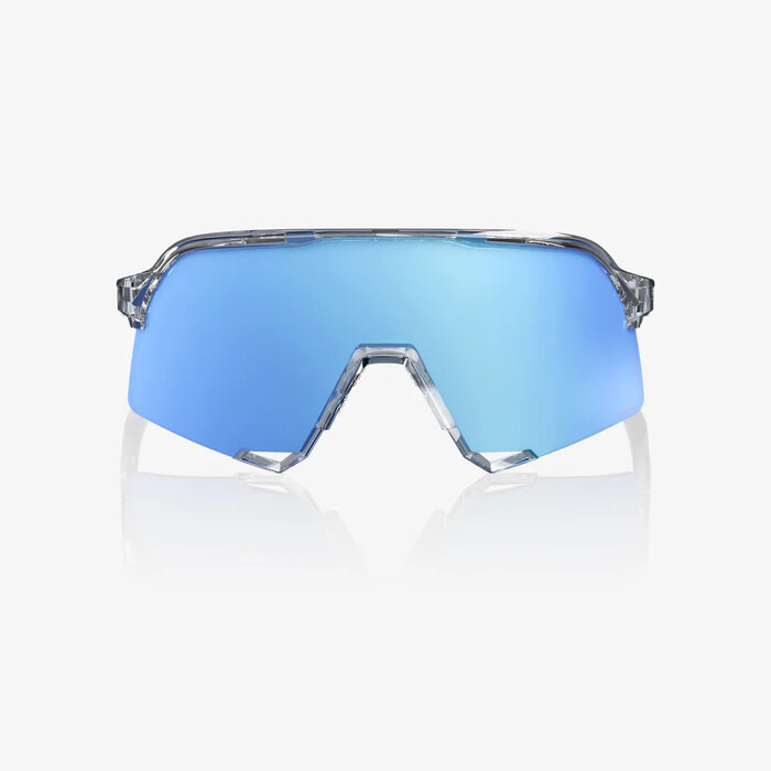100% 100% S3 SUNGLASSES POLISHED TRANSLUCENT - HIPER BLUE
