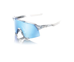 100% 100% S3 SUNGLASSES POLISHED TRANSLUCENT - HIPER BLUE