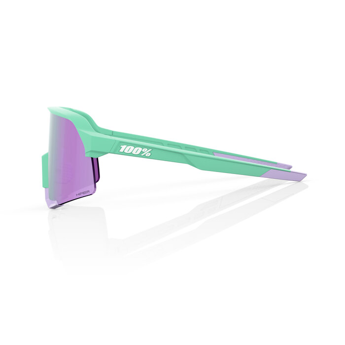 100% 100% S3 SUNGLASSES SOFT TACT MINT - HIPER LAVENDER