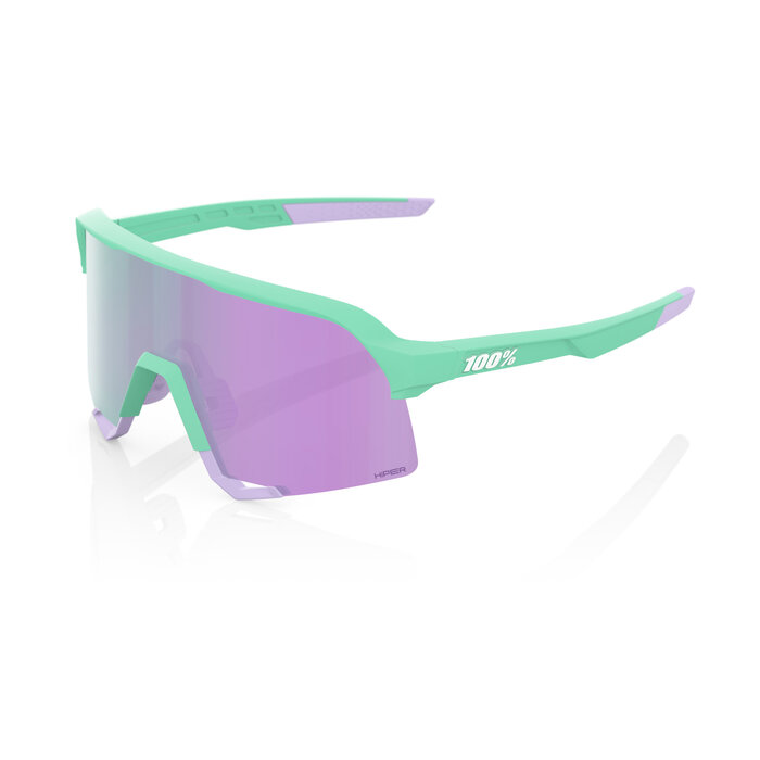 100% 100% S3 SUNGLASSES SOFT TACT MINT - HIPER LAVENDER