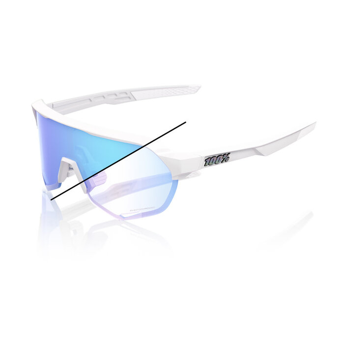 100% 100% S2 BASTILLE LE SUNGLASSES BLUE MIRROR PHOTOCHROMIC