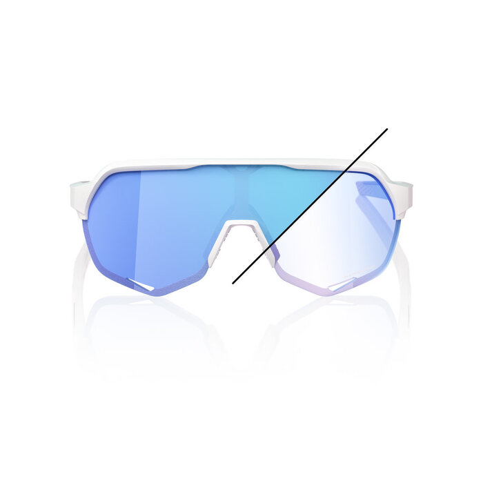 100% 100% S2 BASTILLE LE SUNGLASSES BLUE MIRROR PHOTOCHROMIC