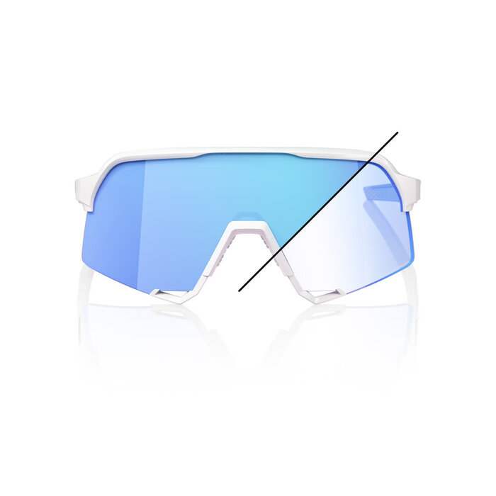 100% 100% S3 BASTILLE LE SUNGLASSES BLUE MIRROR PHOTOCHROMIC