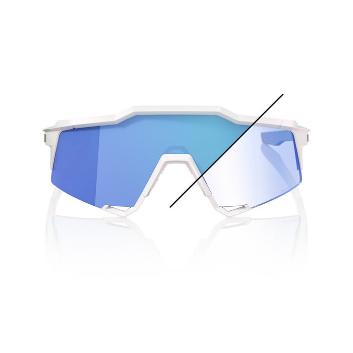 100% 100% SPEEDCFAFT SUNGLASSES BASTILLE LE BLUE MIRROR PHOTOCHROMIC