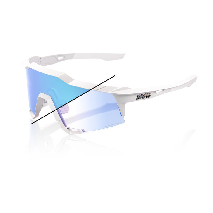100% 100% SPEEDCFAFT SUNGLASSES BASTILLE LE BLUE MIRROR PHOTOCHROMIC