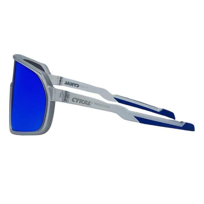 CYKAL DESCENDER SUNGLASSES MATT CLEAR / BLUE FLASH