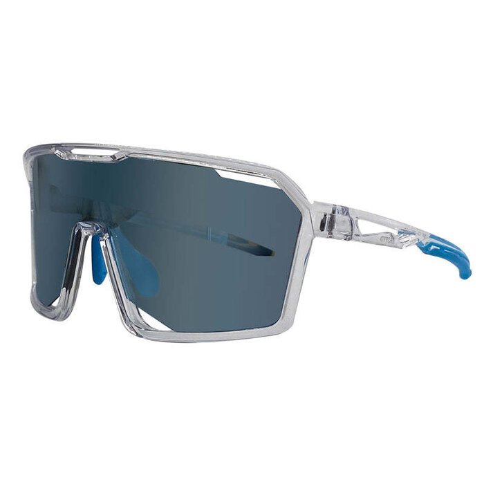CYKAL CYKAL DECLINE SUNGLASSES CRYSTAL CLEAR / BLUE FLASH