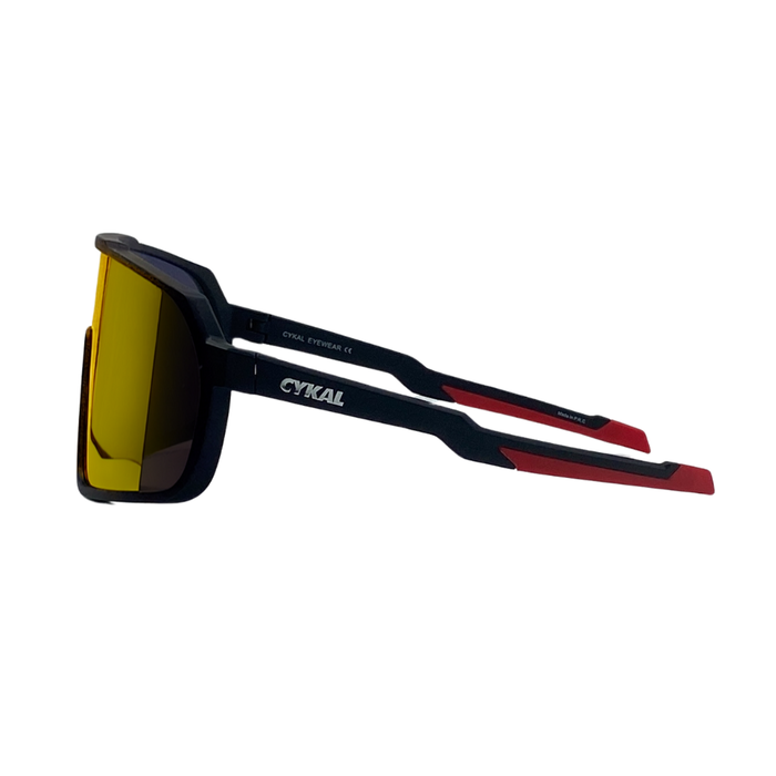 CYKAL CYKAL DESCENDER SUNGLASSES MATT BLACK / RED FLASH