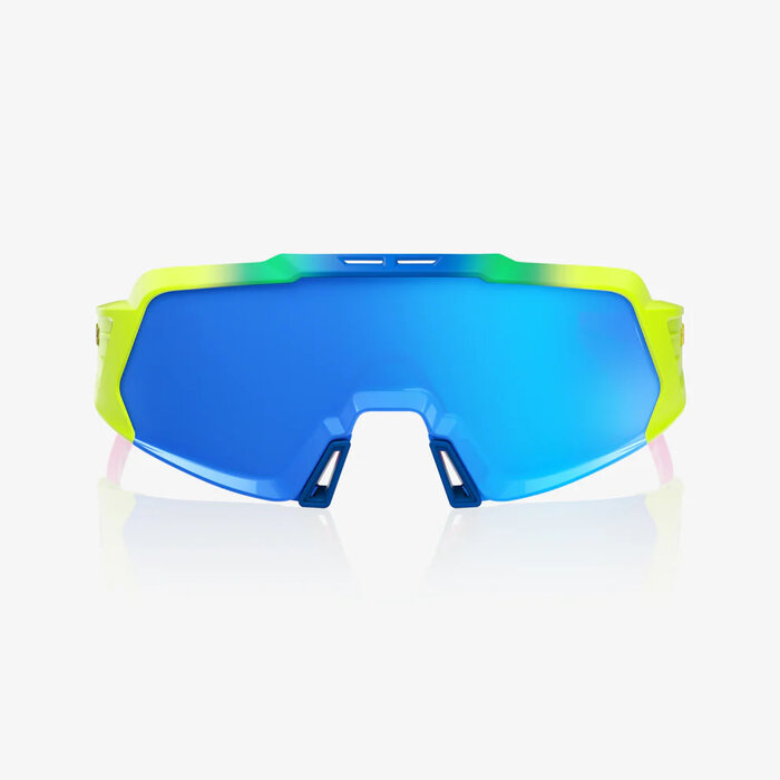 100% 100% KORBIN X SUNGLASSES SATIN NEON / BLUE MIRROR