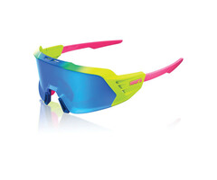 100% 100% KORBIN X SUNGLASSES SATIN NEON / BLUE MIRROR