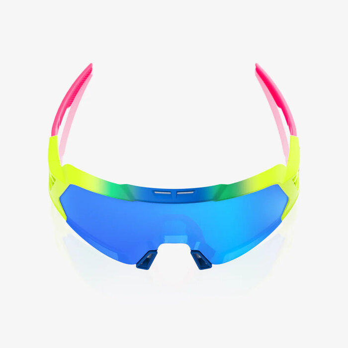100% 100% KORBIN X SUNGLASSES SATIN NEON / BLUE MIRROR