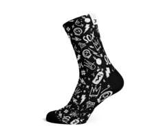 BONTRAGER SOX BLACK DOODLE SOCKS