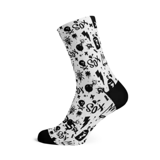 SOX SOX WHITE DOODLE SOCKS