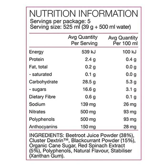 PURE PURE PERFORMANCE RACE READY NITRATES 39G X 5