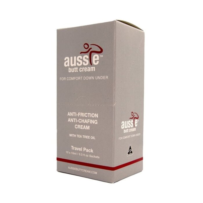 AUSSIE BUTT CREAM AUSSIE BUTT CREAM CHAMOIS CREAM 10 PIECE TRAVEL PACK