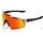 100% SPEEDCRAFT SL SUNGLASSES TRANSLUCENT GREY / MATT BLACK - HIPER RED MIRROR