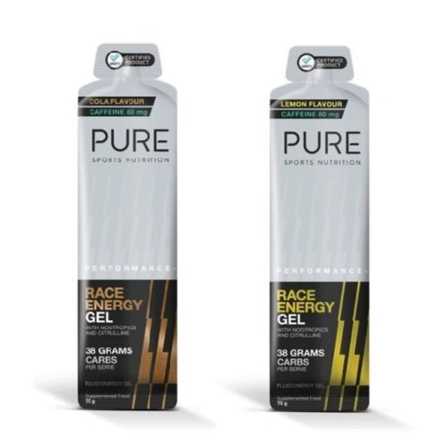 PURE PERFORMANCE PLUS RACE GEL 70G W/ CAFFEINE