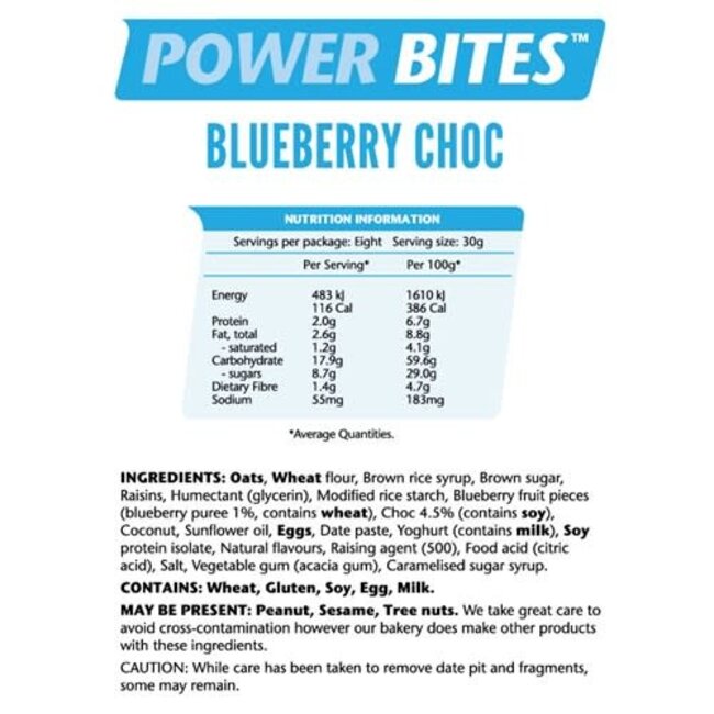 EM’S POWER BITES BLUEBERRY 8 PACK
