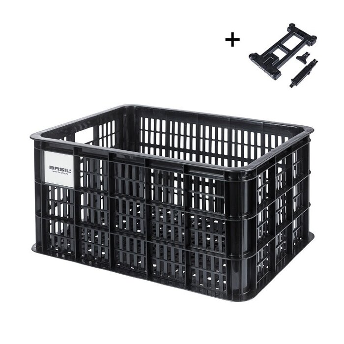 BASIL BASIL MIK BICYCLE CRATE 2.0 LARGE / 40L BLACK