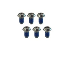 MISC TITANIUM ROTOT BOLTS M5 X 9MM T25 SILVER (6 PACK)