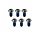 TITANIUM ROTOT BOLTS M5 X 9MM T25 SILVER (6 PACK)