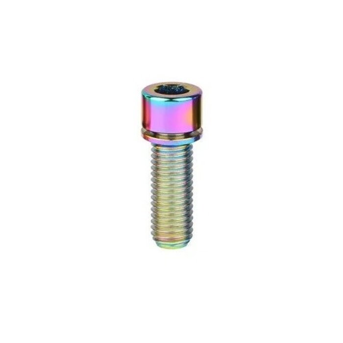 MISC TITANIUM STEM BOLT M5 X 12MM STANDARD HEAD RAINBOW(EACH)