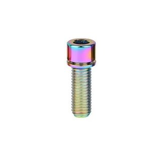 MISC TITANIUM STEM BOLT M5 X 20MM STANDARD HEAD RAINBOW (EACH)