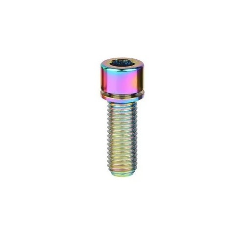 MISC TITANIUM STEM BOLT M5 X 20MM STANDARD HEAD RAINBOW (EACH)