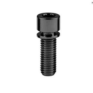 MISC TITANIUM STEM BOLT M6 X 20MM STANDARD HEAD BLACK (EACH)