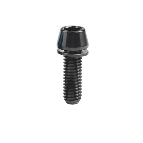 MISC TITANIUM STEM BOLT M6 X 25MM TAPERED HEAD BLACK (EACH)
