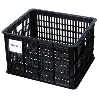 BASIL BASIL BICYCLE CRATE MEDIUM 29.5 L RECYCLED BLACK