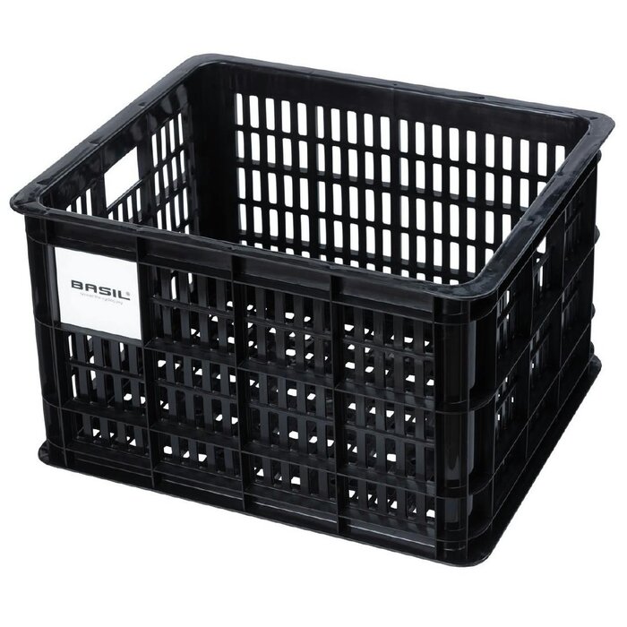 BASIL BASIL BICYCLE CRATE MEDIUM 29.5 L RECYCLED BLACK