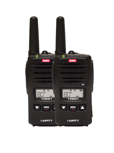 GME 1 Watt UHF CB Handheld - Twin Pack