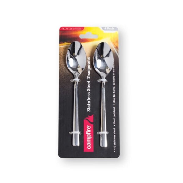 STAINLESS STEEL TEASPOONS 4PK