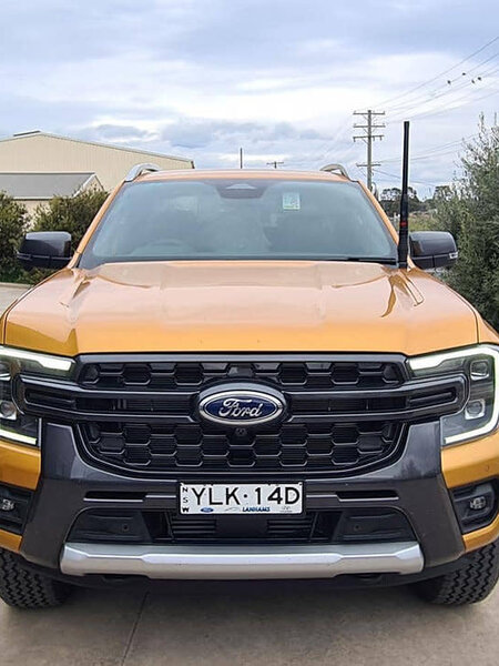 GMF 4x4 Bonnet Mount Antenna Bracket - Suit Next Gen/RA Ranger, Raptor & Everest - Passenger Side