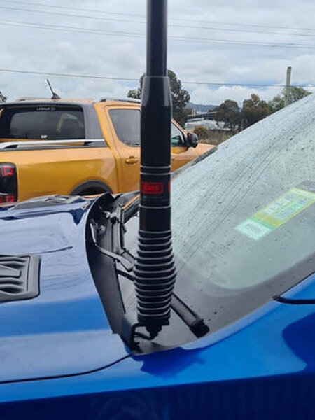 GMF 4x4 Bonnet Mount Antenna Bracket - Suit Next Gen/RA Ranger, Raptor & Everest - Passenger Side