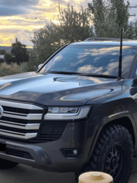 GMF 4x4 Bonnet Mount Antenna Bracket - Suit 300 SERIES - Pass Side