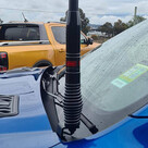 GMF 4x4 Bonnet Mount Antenna Bracket - Suit Next Gen/RA Ranger, Raptor & Everest - Driver Side