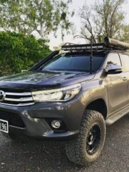 GMF 4x4 Bonnet Mount Antenna Bracket - Suit N80 Hilux 2015+ Passenger Side