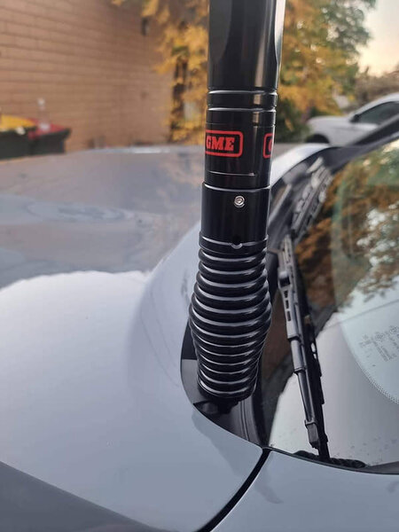 GMF 4x4 Bonnet Mount Antenna Bracket - Suit Nissan Navara D23/NP300 2015+ - Pass Side