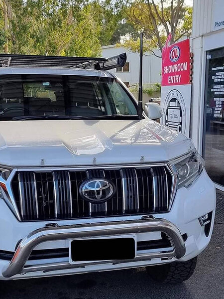 GMF 4x4 Bonnet Mount Antenna Bracket - Suit Toyota Prado 150 2019+ Passenger Side