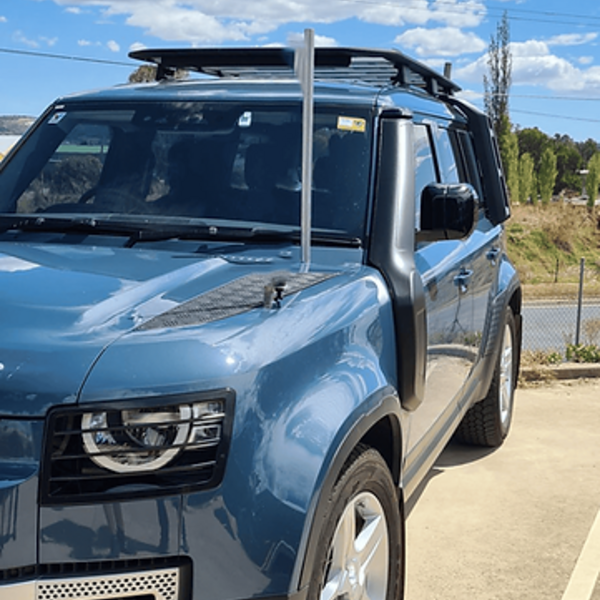 GMF 4x4 Bonnet Mounted UHF Antenna Bracket - Suit Land Rover Defender 2020+ - Passenger Side