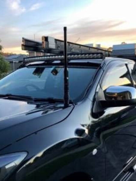 GMF 4x4 Bonnet Mount Antenna Bracket - Suit Mazda BT-50 2011-2020 Passenger Side