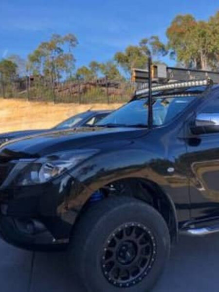 GMF 4x4 Bonnet Mount Antenna Bracket - Suit Mazda BT-50 2011-2020 Passenger Side