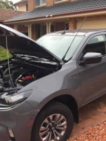 GMF 4x4 Bonnet Mount Antenna Bracket - Suit Mazda BT-50 2020+ - Passenger Side