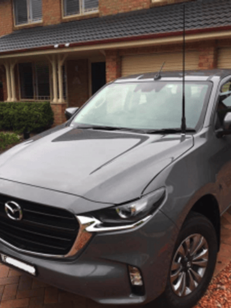 GMF 4x4 Bonnet Mount Antenna Bracket - Suit Mazda BT-50 2020+ - Passenger Side