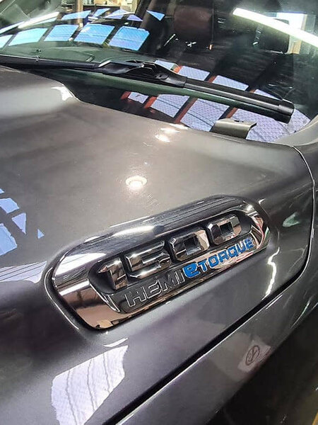 GMF 4x4 Bonnet Mount Antenna Bracket - Suit Dodge Ram 1500 DT 2019+ (PSIDE) - With Factory Wiper Arm