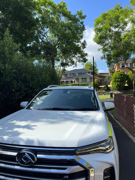 GMF 4x4 Bonnet Mount Antenna Bracket - Suit LDV T60/T60 Max 2017-Current - Passenger Side