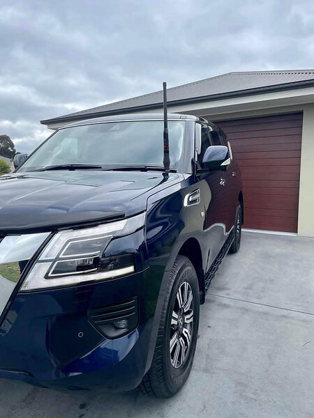 GMF 4x4 Bonnet Mount Antenna Bracket - Suit Nissan Patrol Y62 S5 2020+